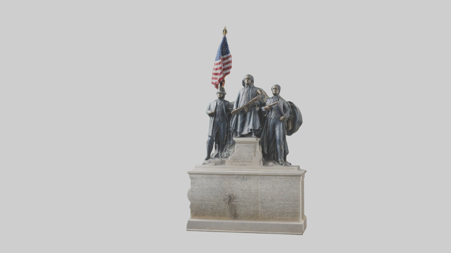 3D model Defenders of the Constitution statue model VR / AR / low-poly