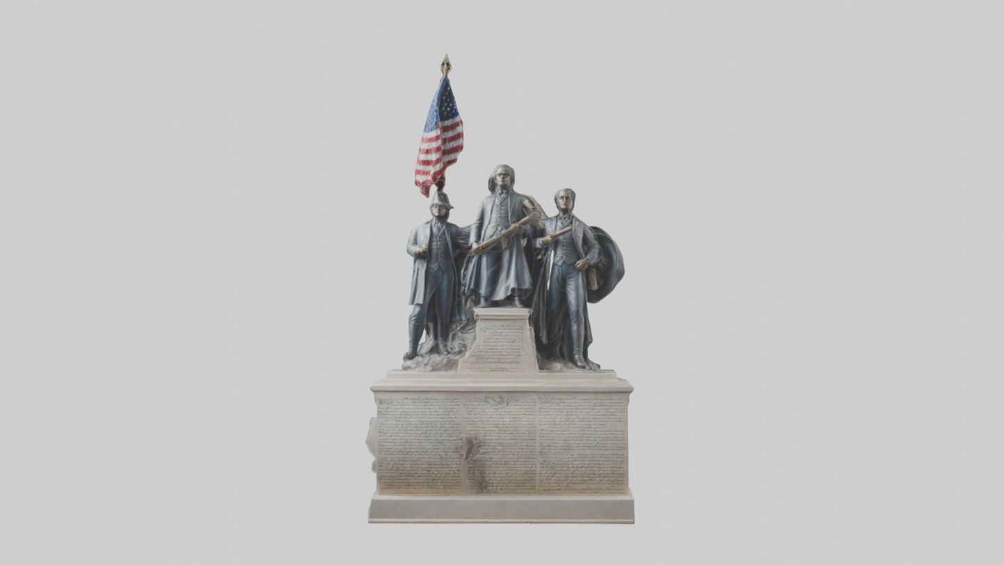 3D model Defenders of the Constitution statue model VR / AR / low-poly