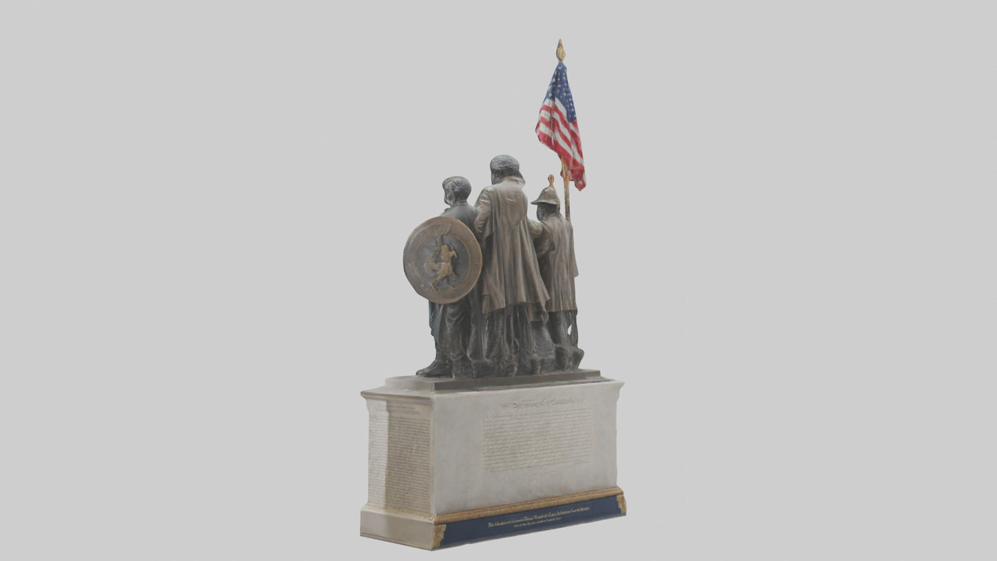 3D model Defenders of the Constitution statue model VR / AR / low-poly