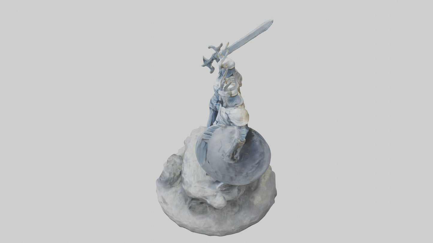 3D model Defenders of the Realm Statue model VR / AR / low-poly