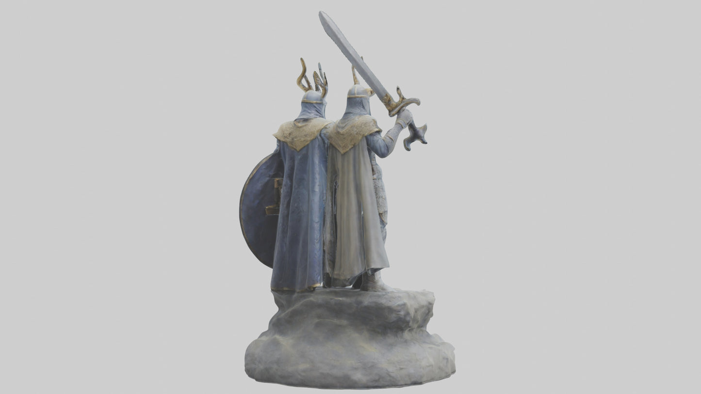 3D model Defenders of the Realm Statue model VR / AR / low-poly