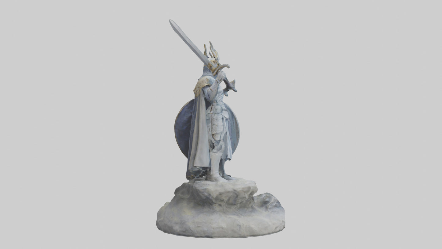 3D model Defenders of the Realm Statue model VR / AR / low-poly