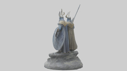3D model Defenders of the Realm Statue model VR / AR / low-poly