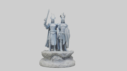 3D model Defenders of the Realm Statue model VR / AR / low-poly