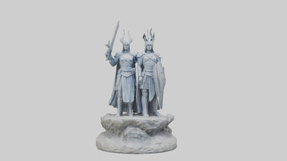 3D model Defenders of the Realm Statue model VR / AR / low-poly
