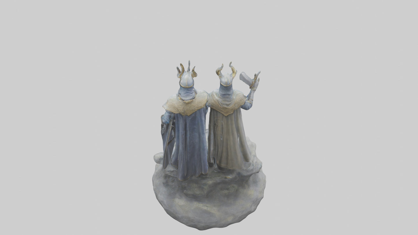 3D model Defenders of the Realm Statue model VR / AR / low-poly