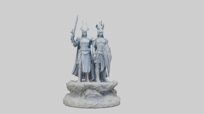 3D model Defenders of the Realm Statue model VR / AR / low-poly
