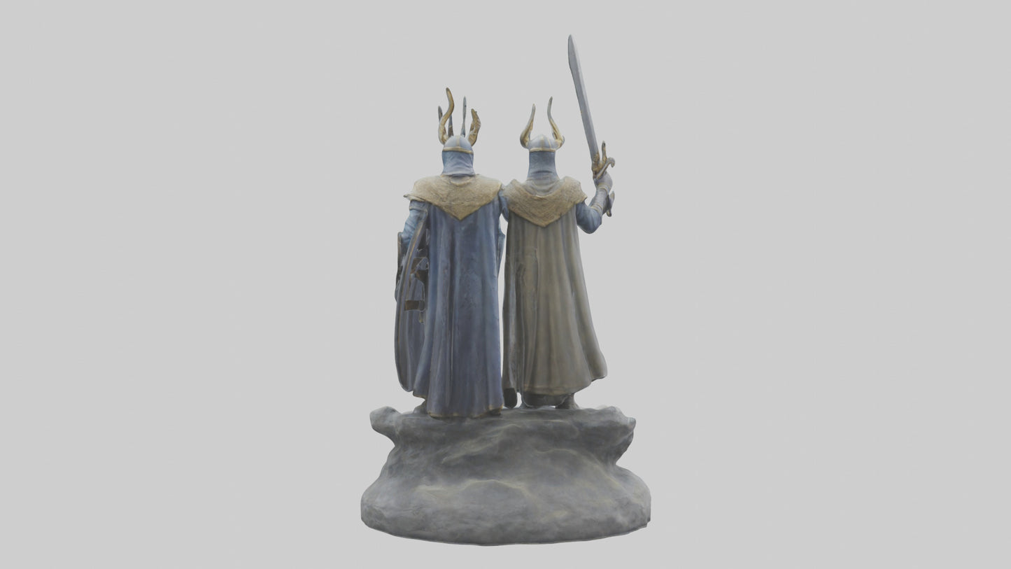3D model Defenders of the Realm Statue model VR / AR / low-poly