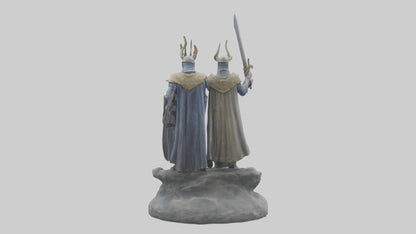 3D model Defenders of the Realm Statue model VR / AR / low-poly