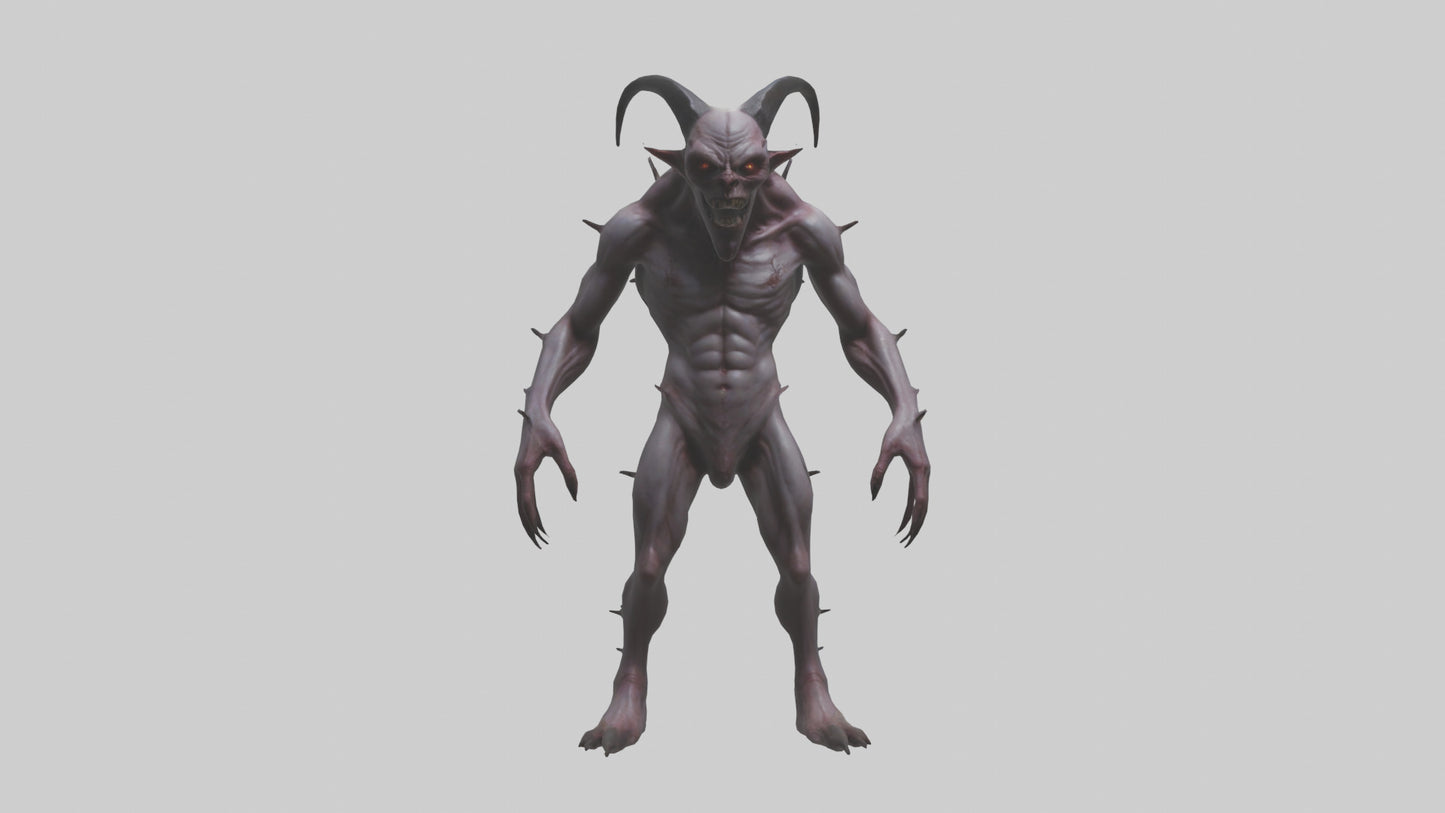 3D model Deformed Demon model VR / AR / low-poly
