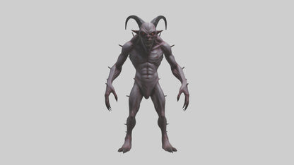 3D model Deformed Demon model VR / AR / low-poly