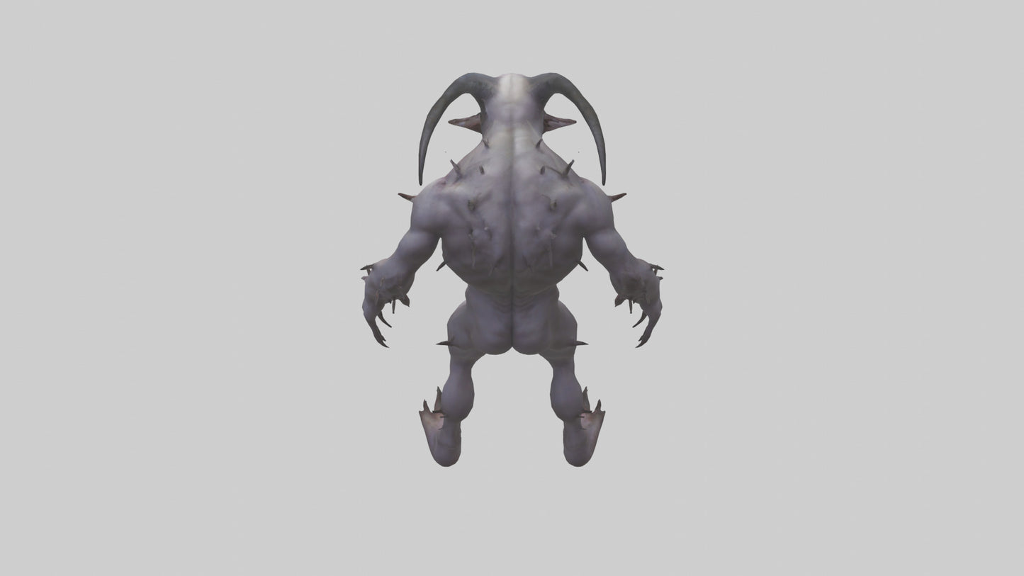 3D model Deformed Demon model VR / AR / low-poly