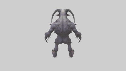 3D model Deformed Demon model VR / AR / low-poly