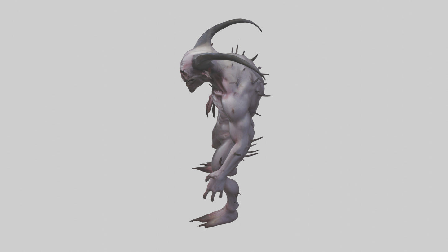 3D model Deformed Demon model VR / AR / low-poly