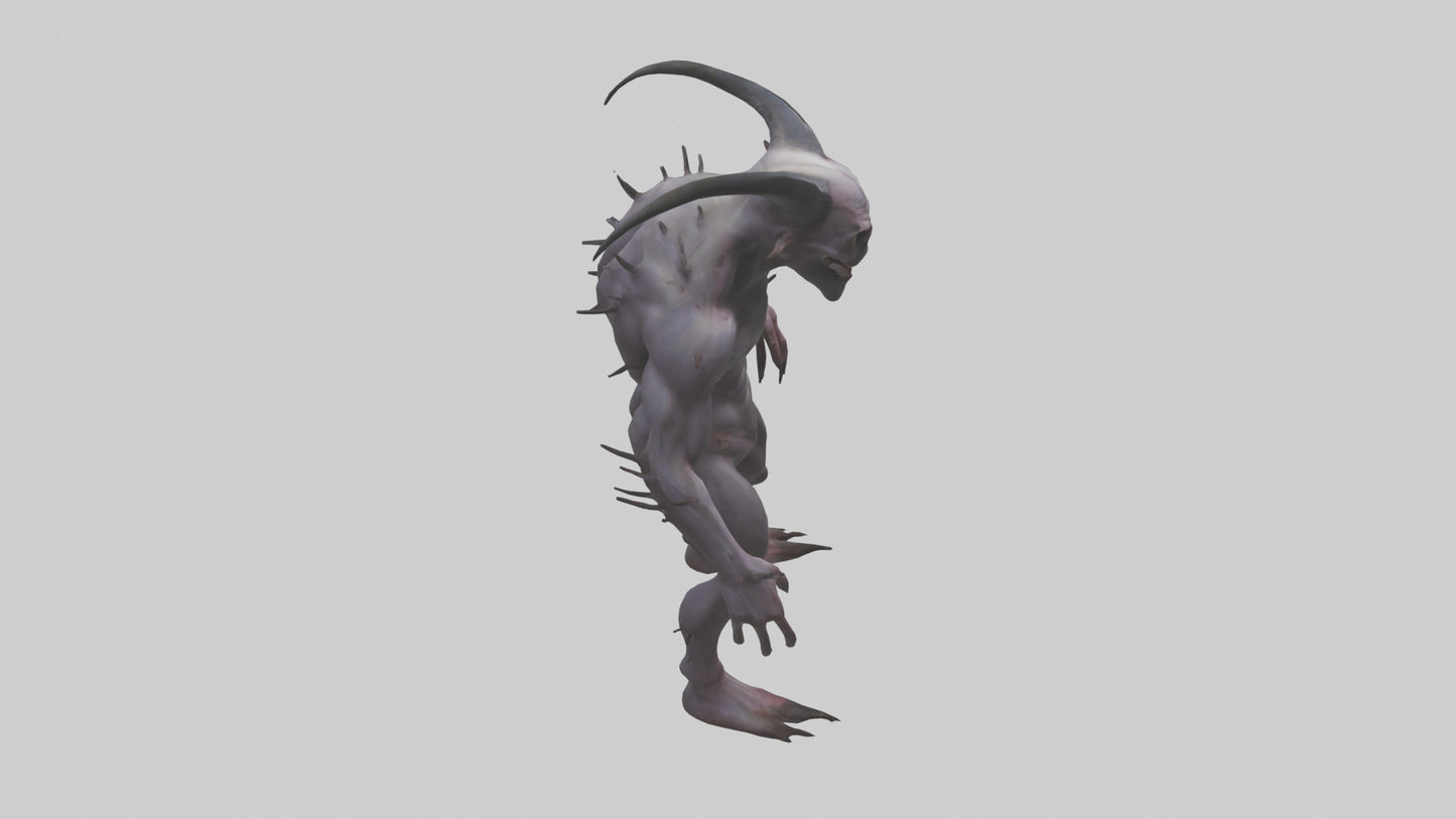 3D model Deformed Demon model VR / AR / low-poly