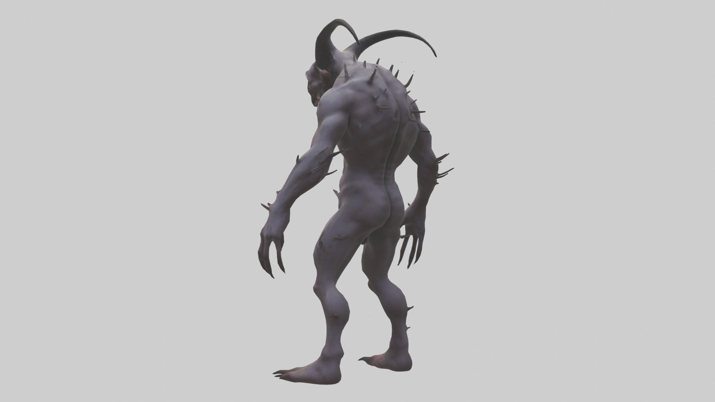 3D model Deformed Demon model VR / AR / low-poly
