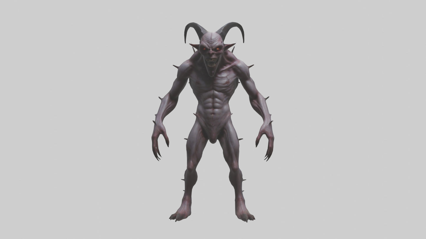 3D model Deformed Demon model VR / AR / low-poly