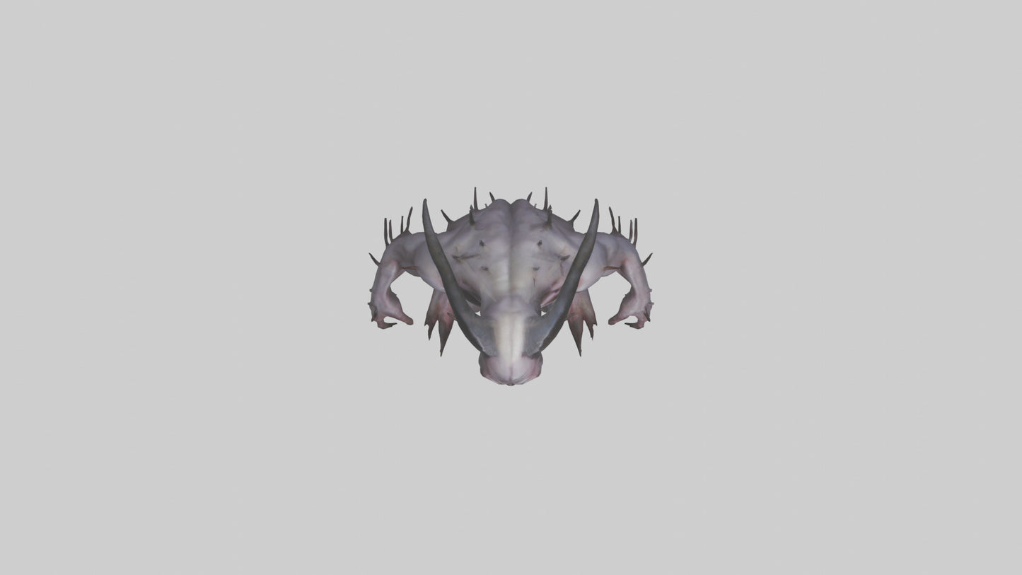 3D model Deformed Demon model VR / AR / low-poly