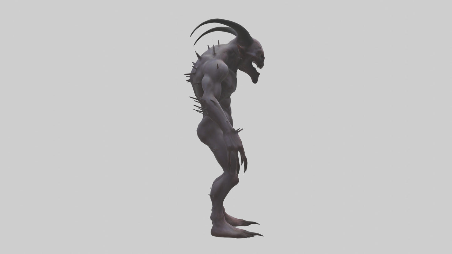 3D model Deformed Demon model VR / AR / low-poly