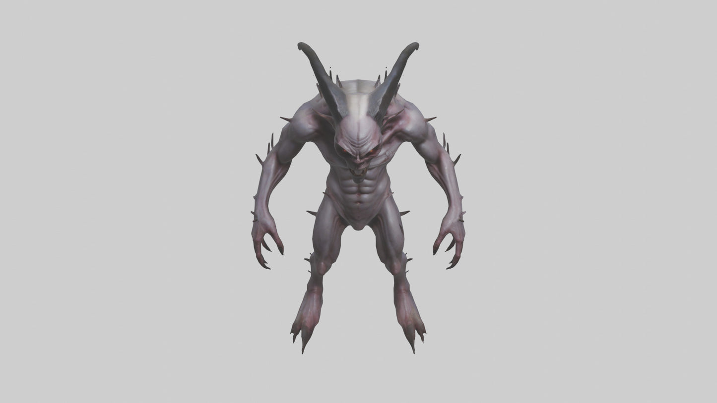3D model Deformed Demon model VR / AR / low-poly