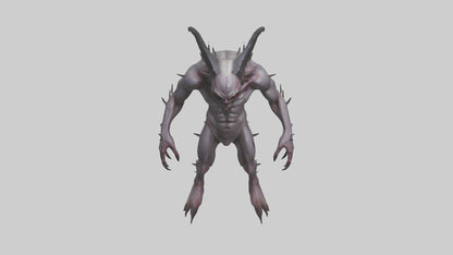 3D model Deformed Demon model VR / AR / low-poly