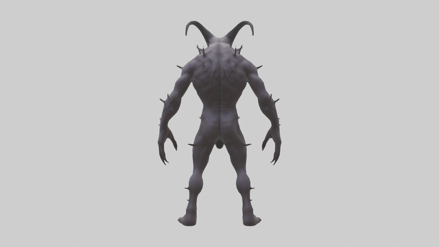 3D model Deformed Demon model VR / AR / low-poly