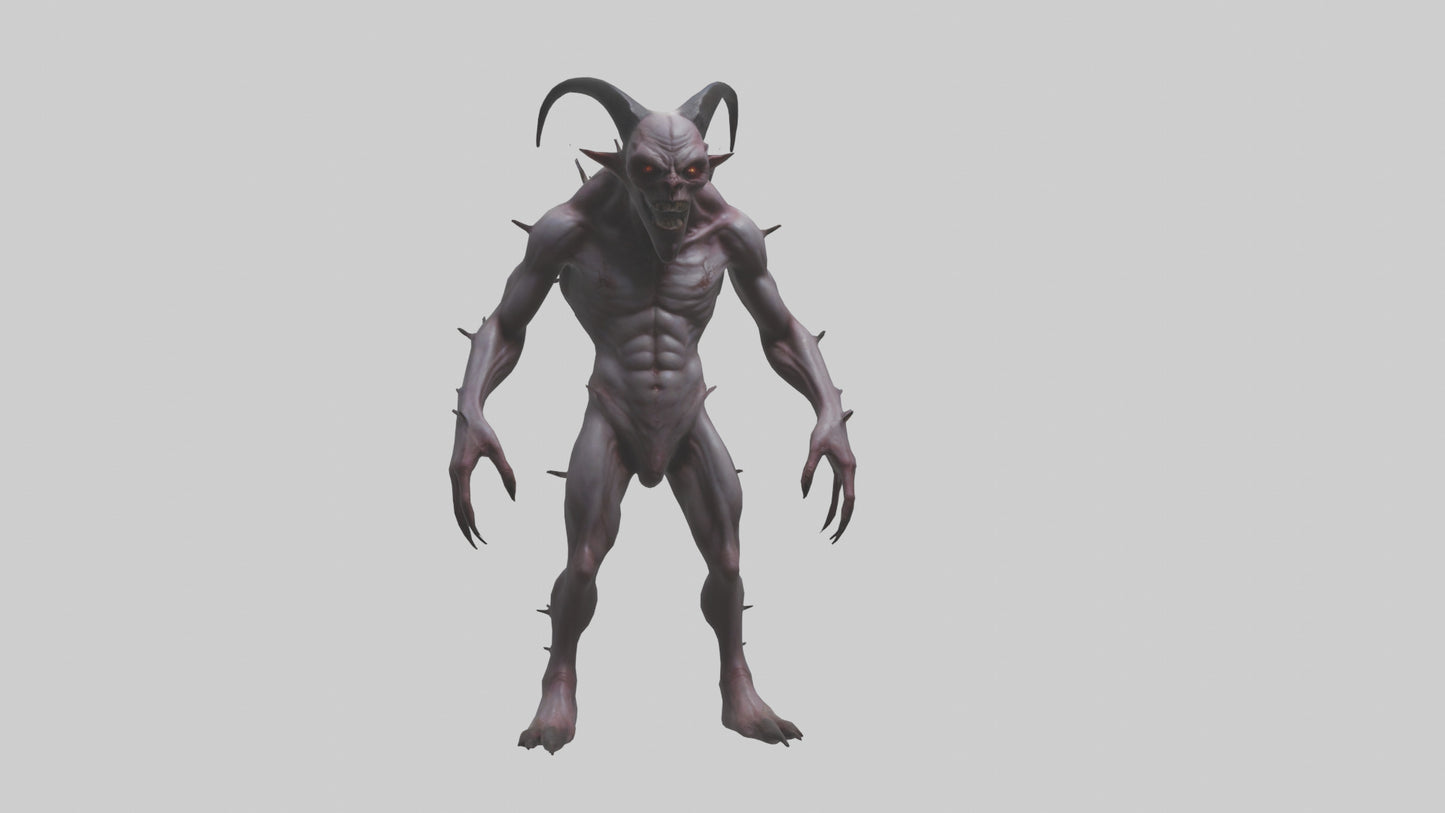 3D model Deformed Demon model VR / AR / low-poly