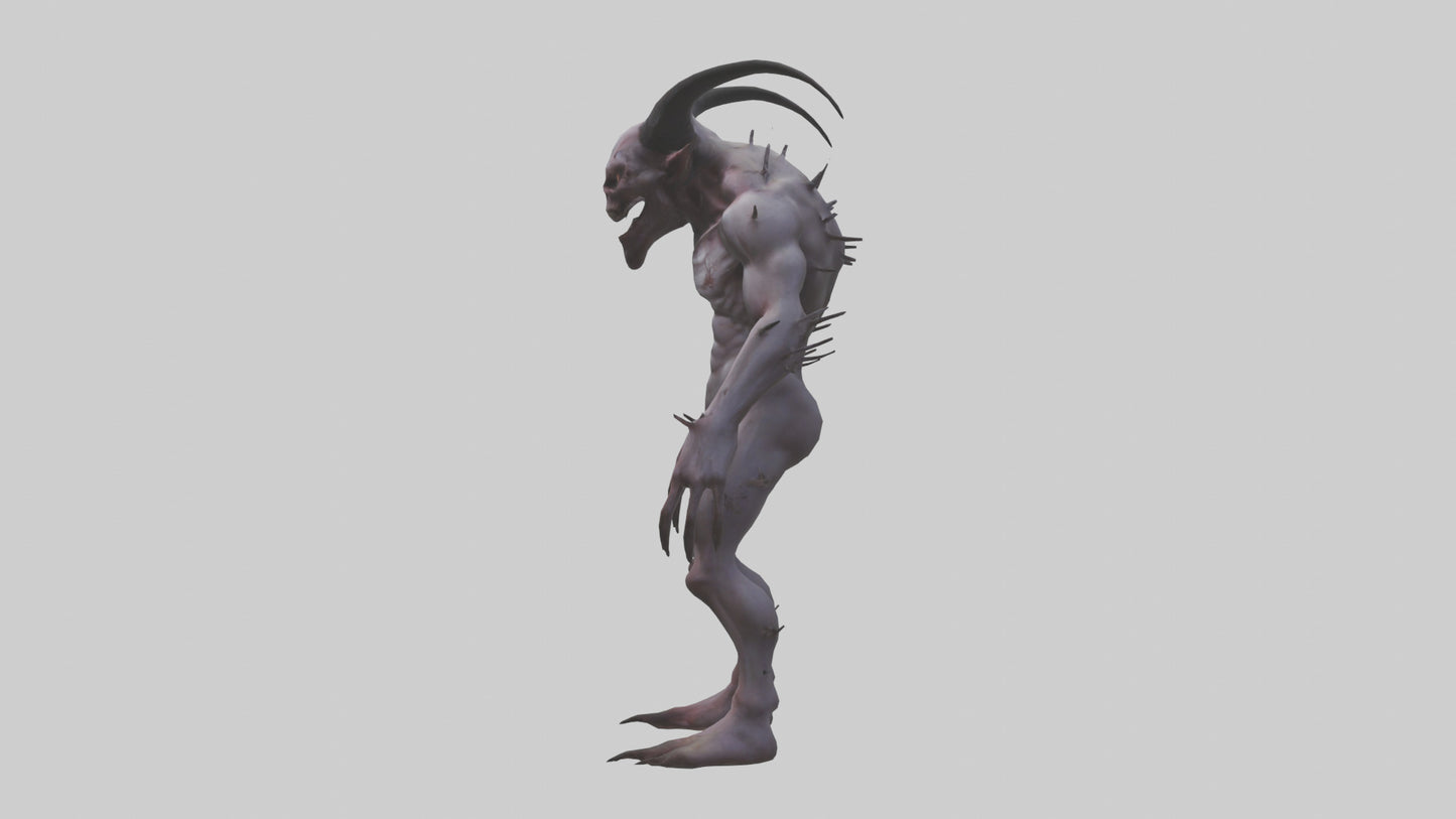 3D model Deformed Demon model VR / AR / low-poly