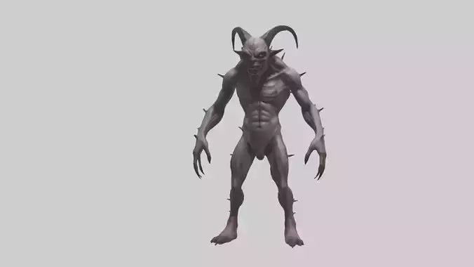 3D model Deformed Demon model VR / AR / low-poly