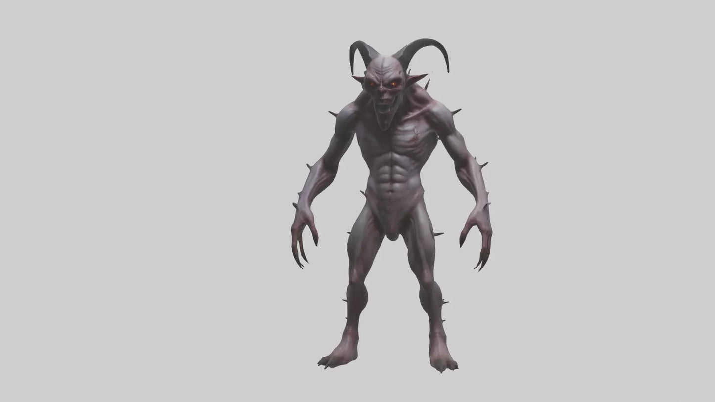 3D model Deformed Demon model VR / AR / low-poly