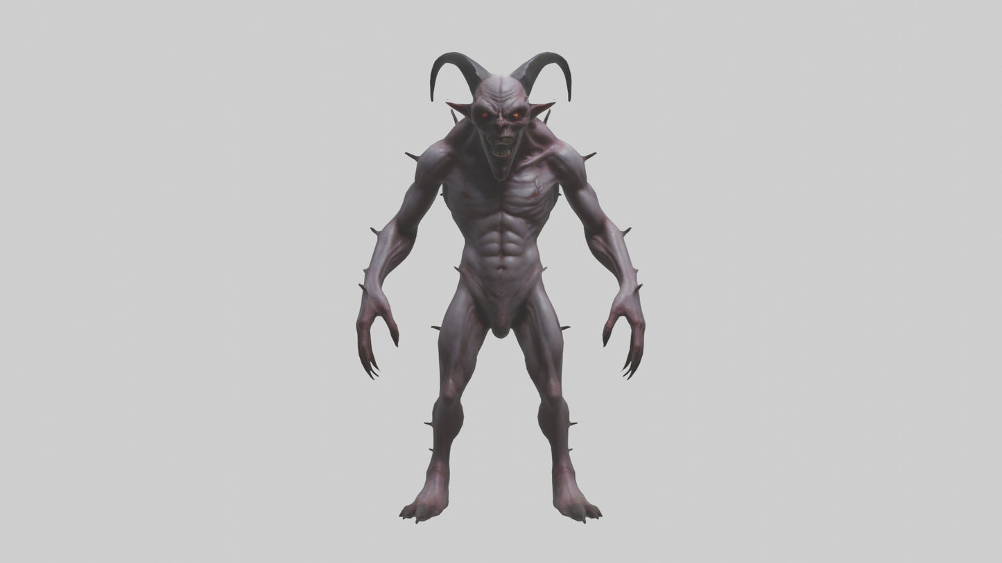 3D model Deformed Demon model VR / AR / low-poly