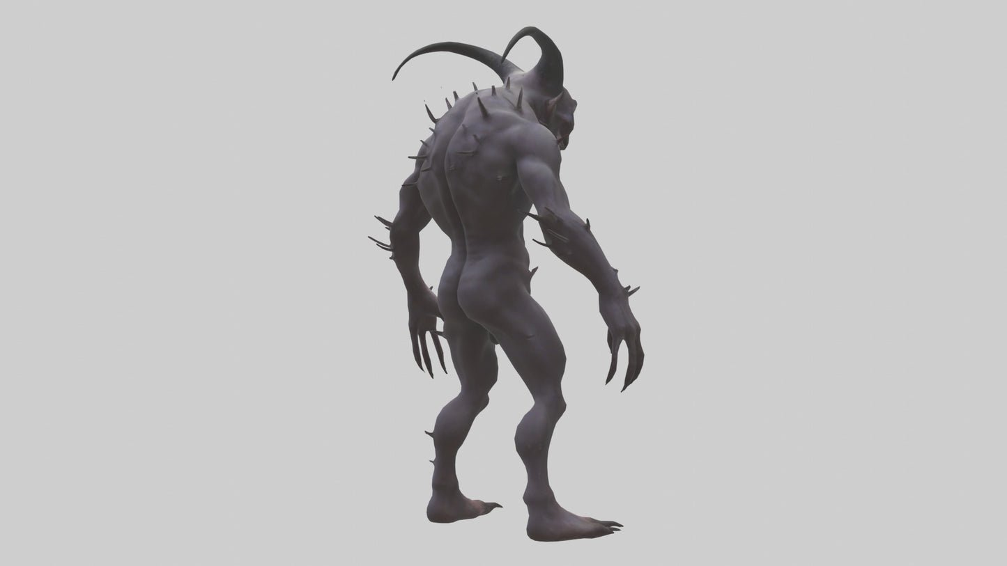 3D model Deformed Demon model VR / AR / low-poly