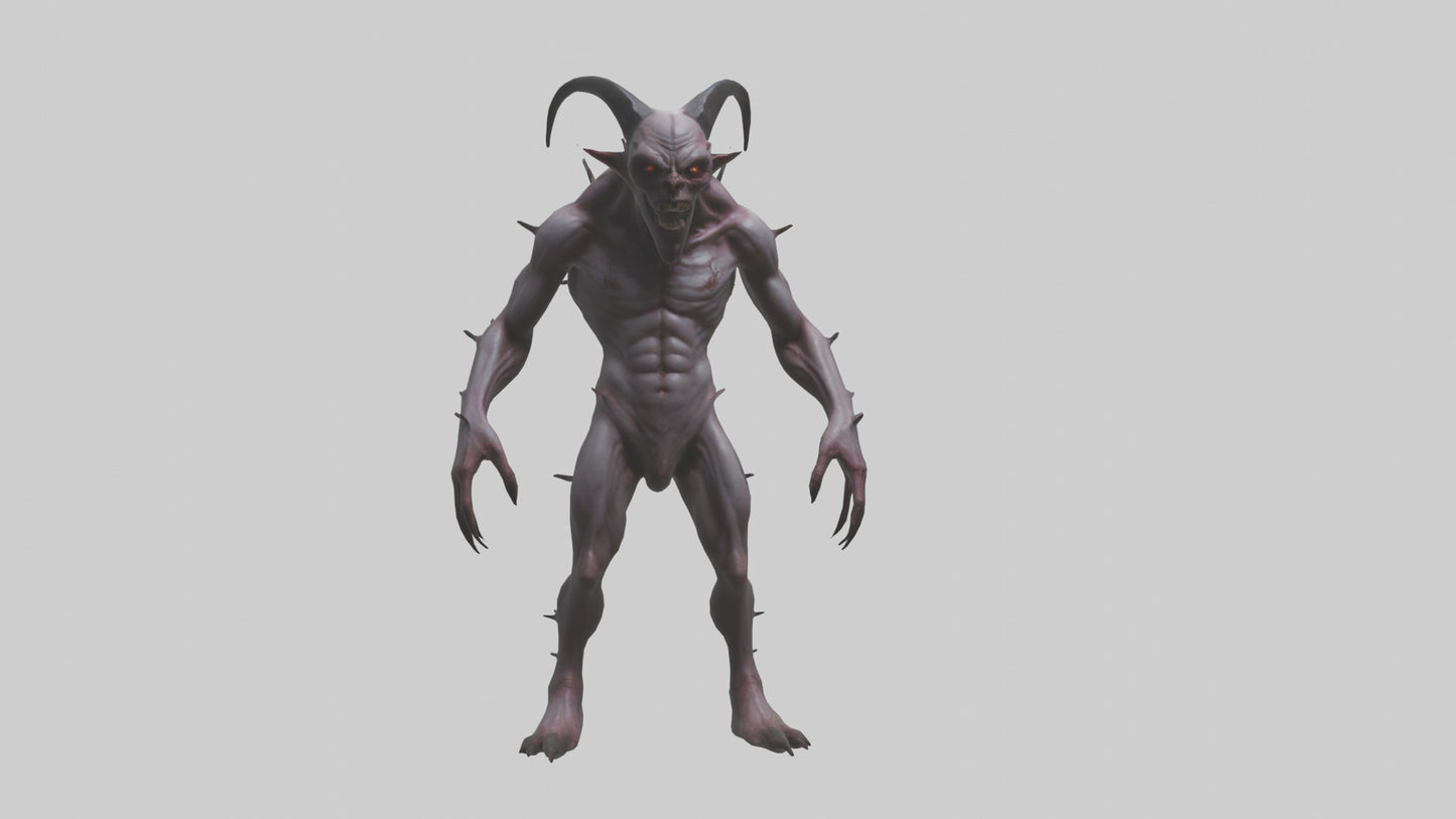3D model Deformed Demon model VR / AR / low-poly