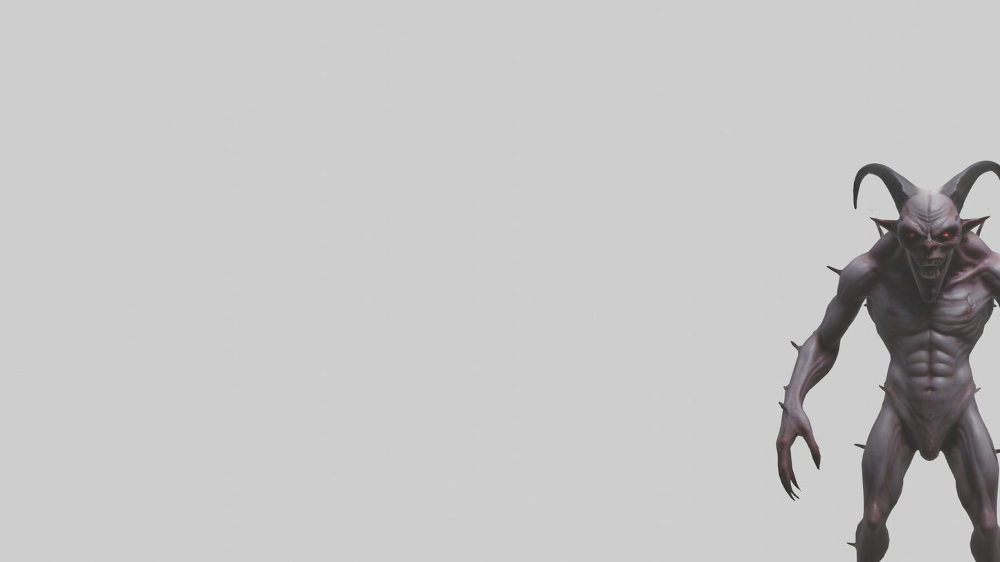 3D model Deformed Demon model VR / AR / low-poly