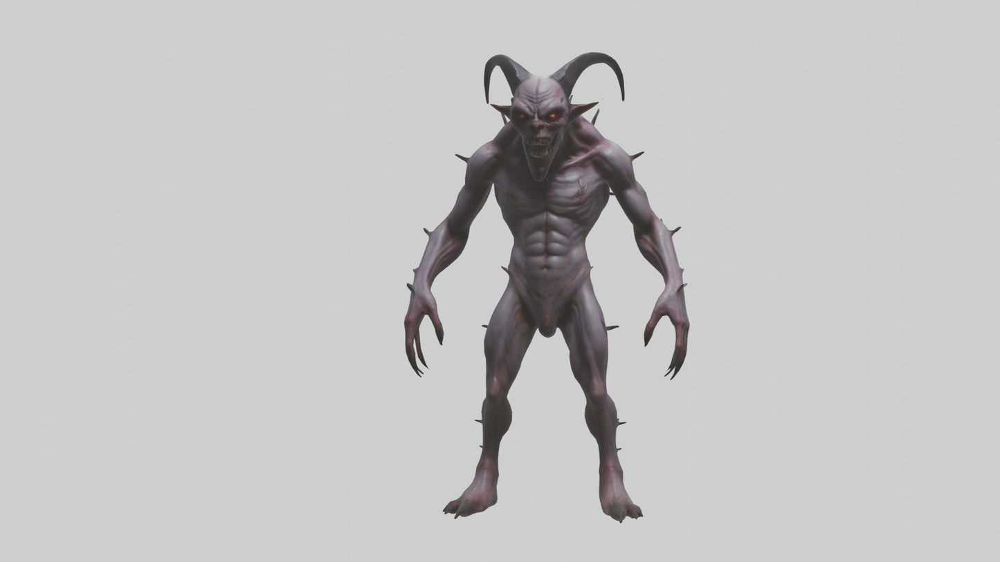 3D model Deformed Demon model VR / AR / low-poly