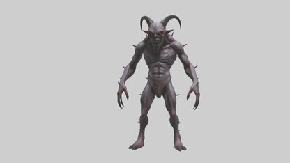 3D model Deformed Demon model VR / AR / low-poly