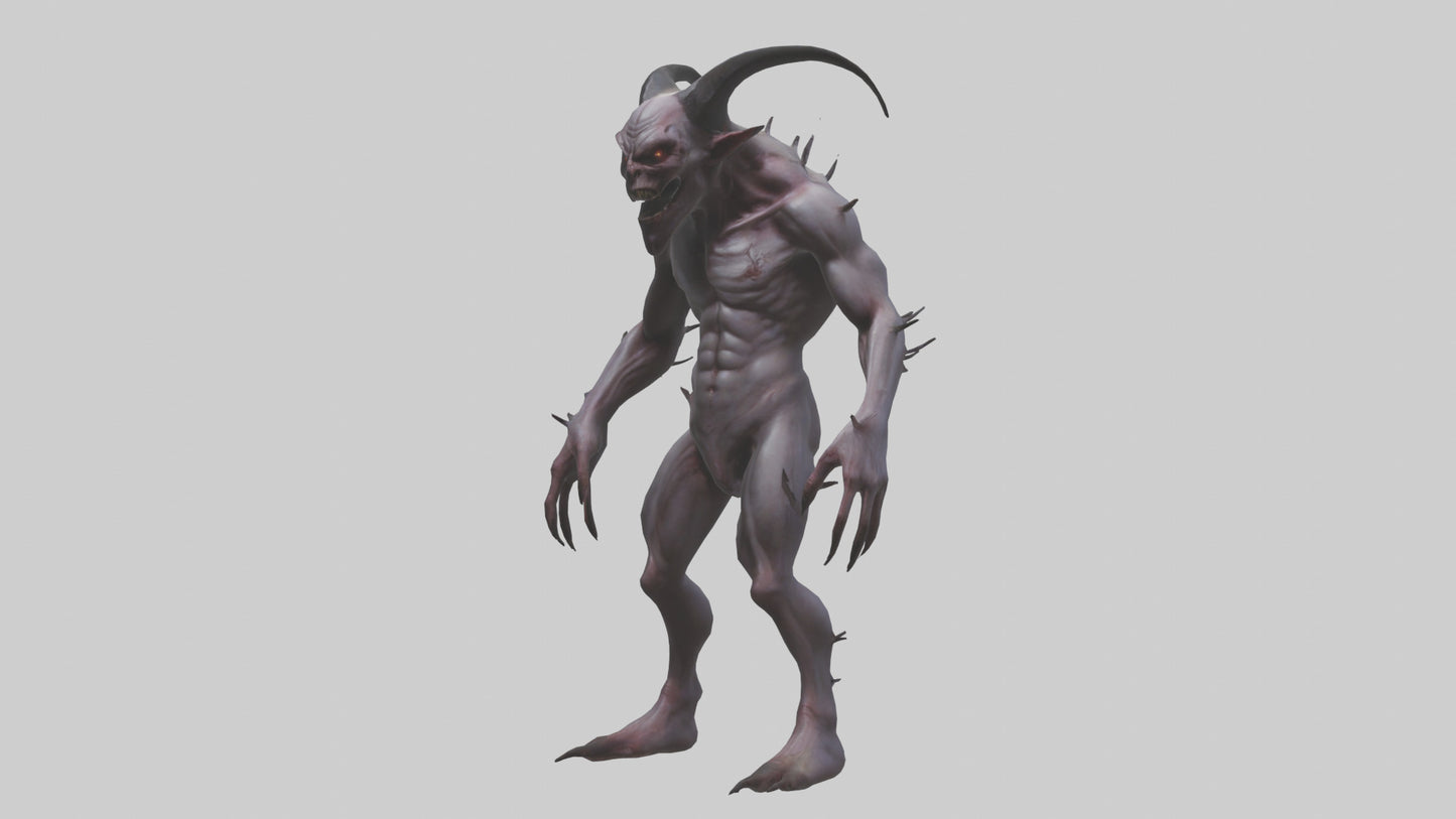 3D model Deformed Demon model VR / AR / low-poly