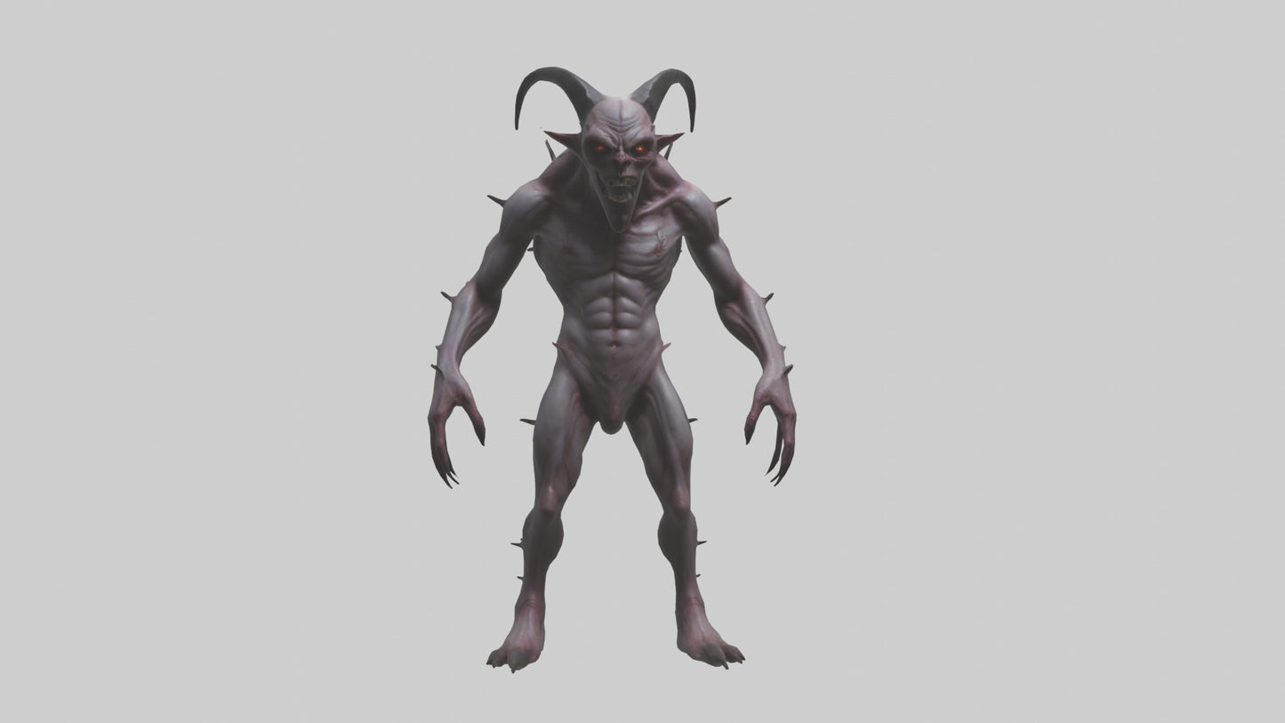 3D model Deformed Demon model VR / AR / low-poly