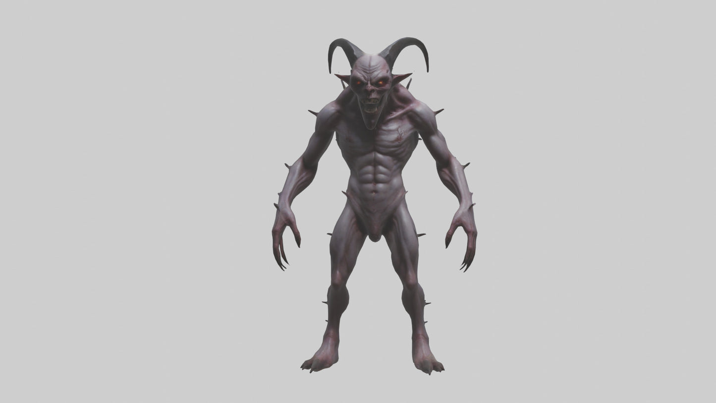 3D model Deformed Demon model VR / AR / low-poly