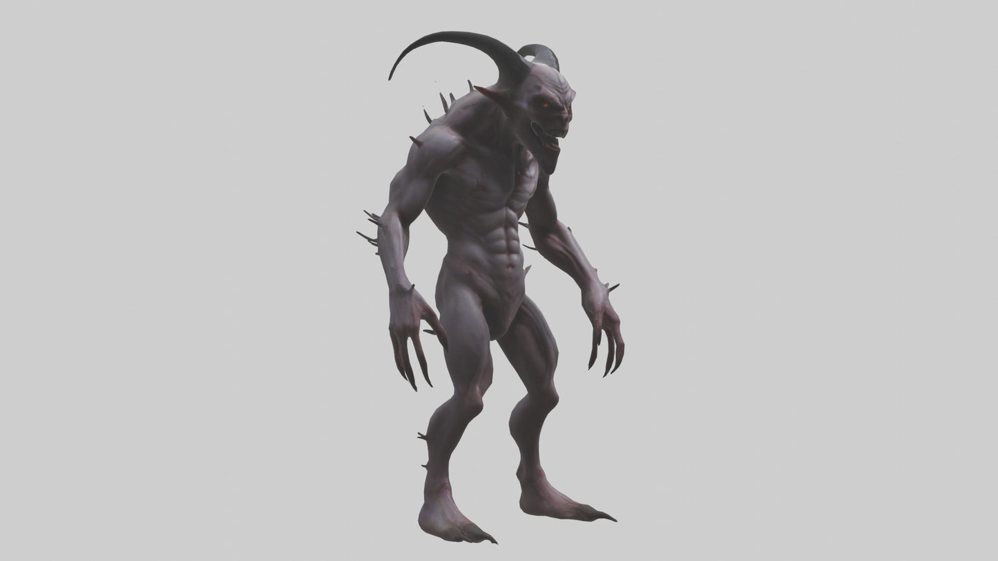 3D model Deformed Demon model VR / AR / low-poly