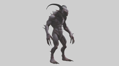 3D model Deformed Demon model VR / AR / low-poly