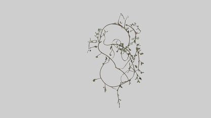 Delicate Vine Sculpture model VR / AR / low-poly