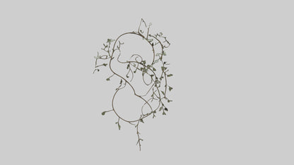Delicate Vine Sculpture model VR / AR / low-poly