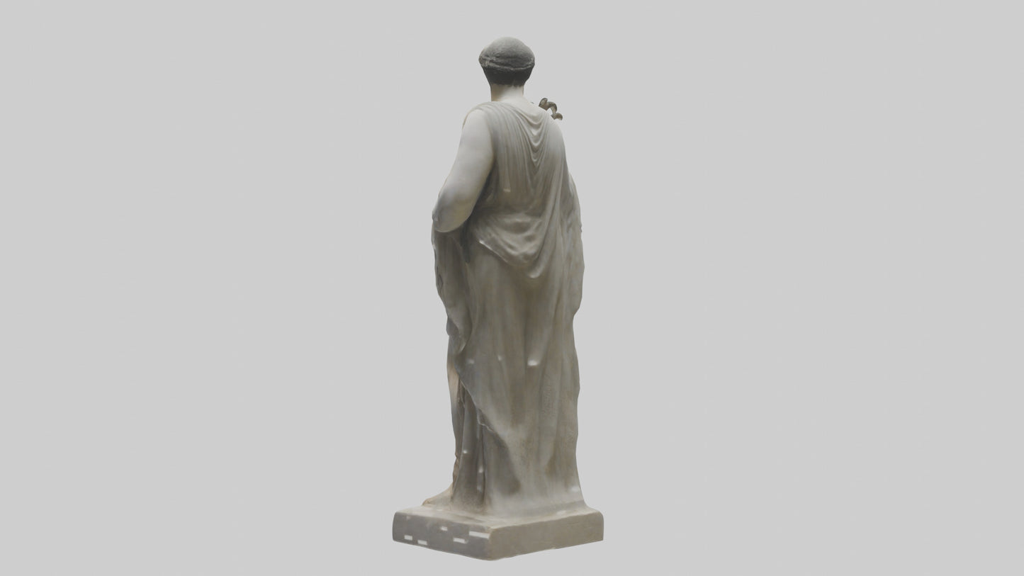 Delphic Oracle statue model VR / AR / low-poly