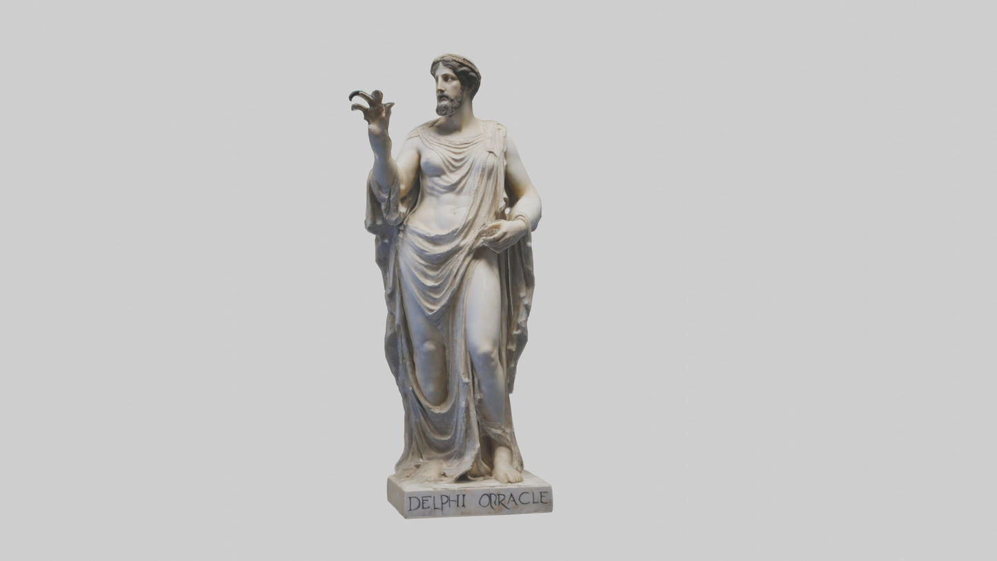 Delphic Oracle statue model VR / AR / low-poly