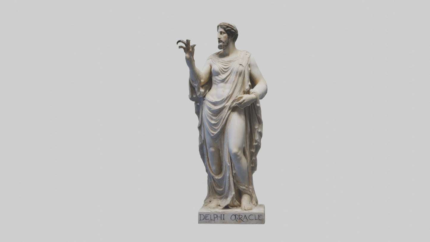 Delphic Oracle statue model VR / AR / low-poly