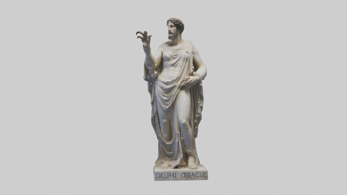 Delphic Oracle statue model VR / AR / low-poly