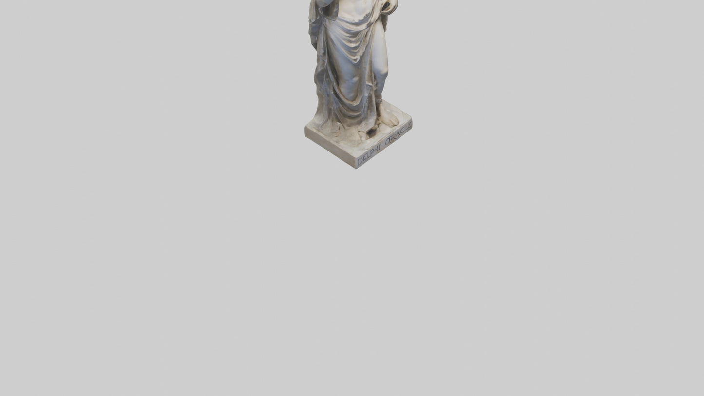 Delphic Oracle statue model VR / AR / low-poly