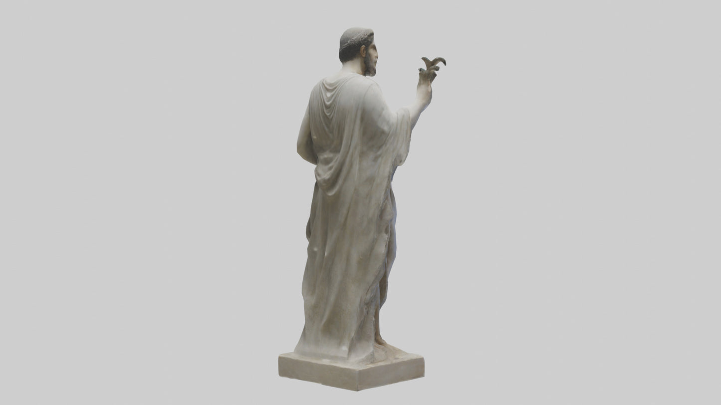 Delphic Oracle statue model VR / AR / low-poly