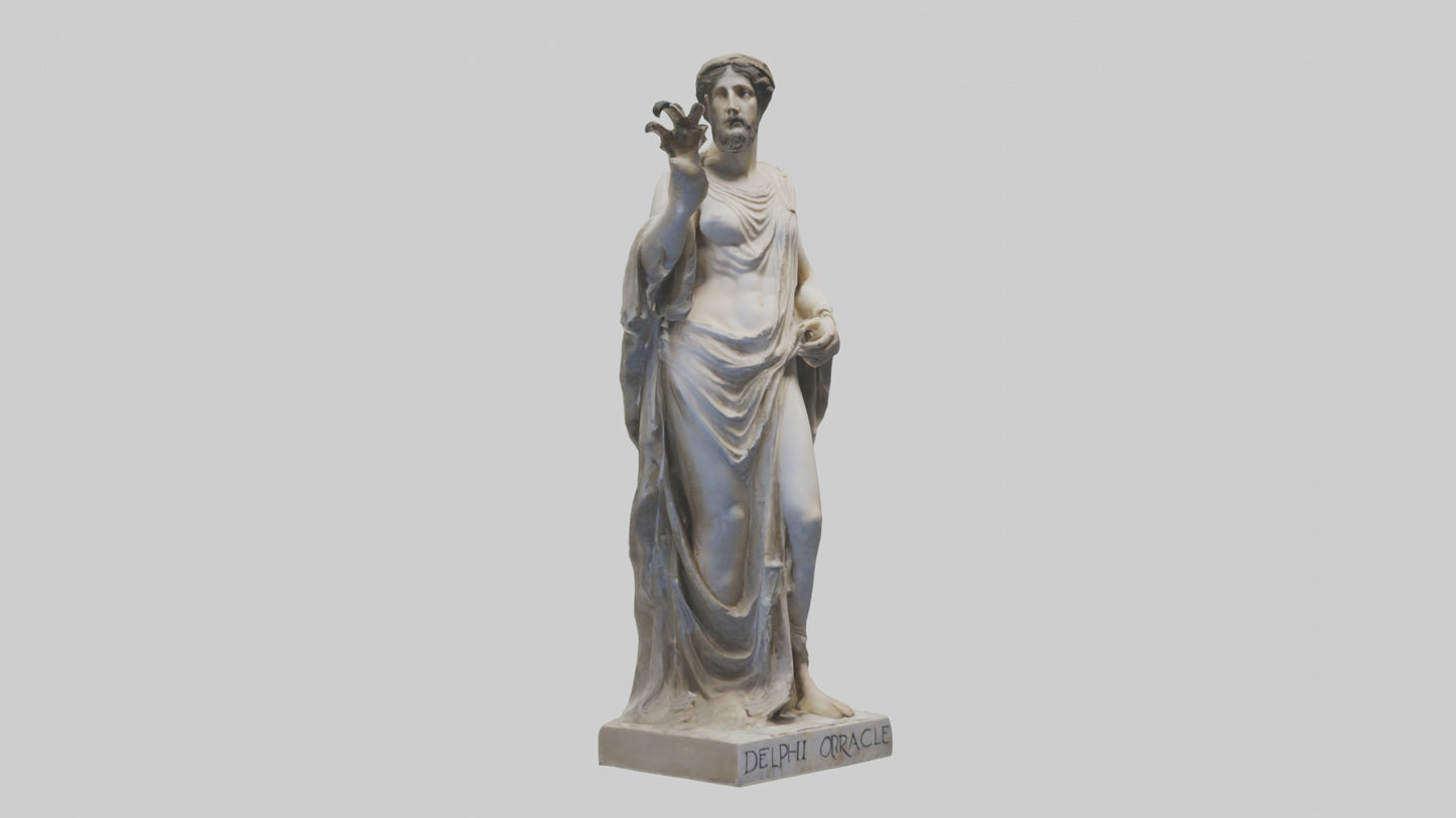 Delphic Oracle statue model VR / AR / low-poly
